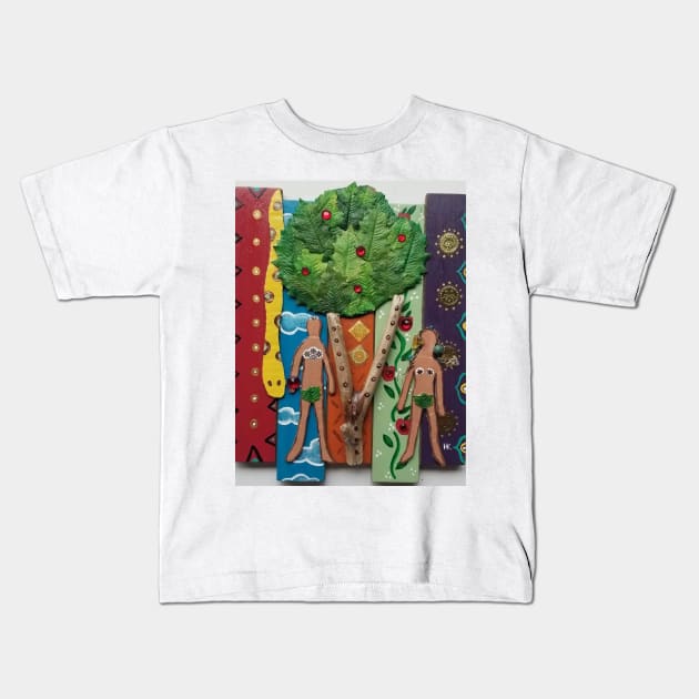 Adam and Eve by Harriette Knight Kids T-Shirt by harrietteknight